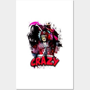 Crazy world t-shirt design Posters and Art